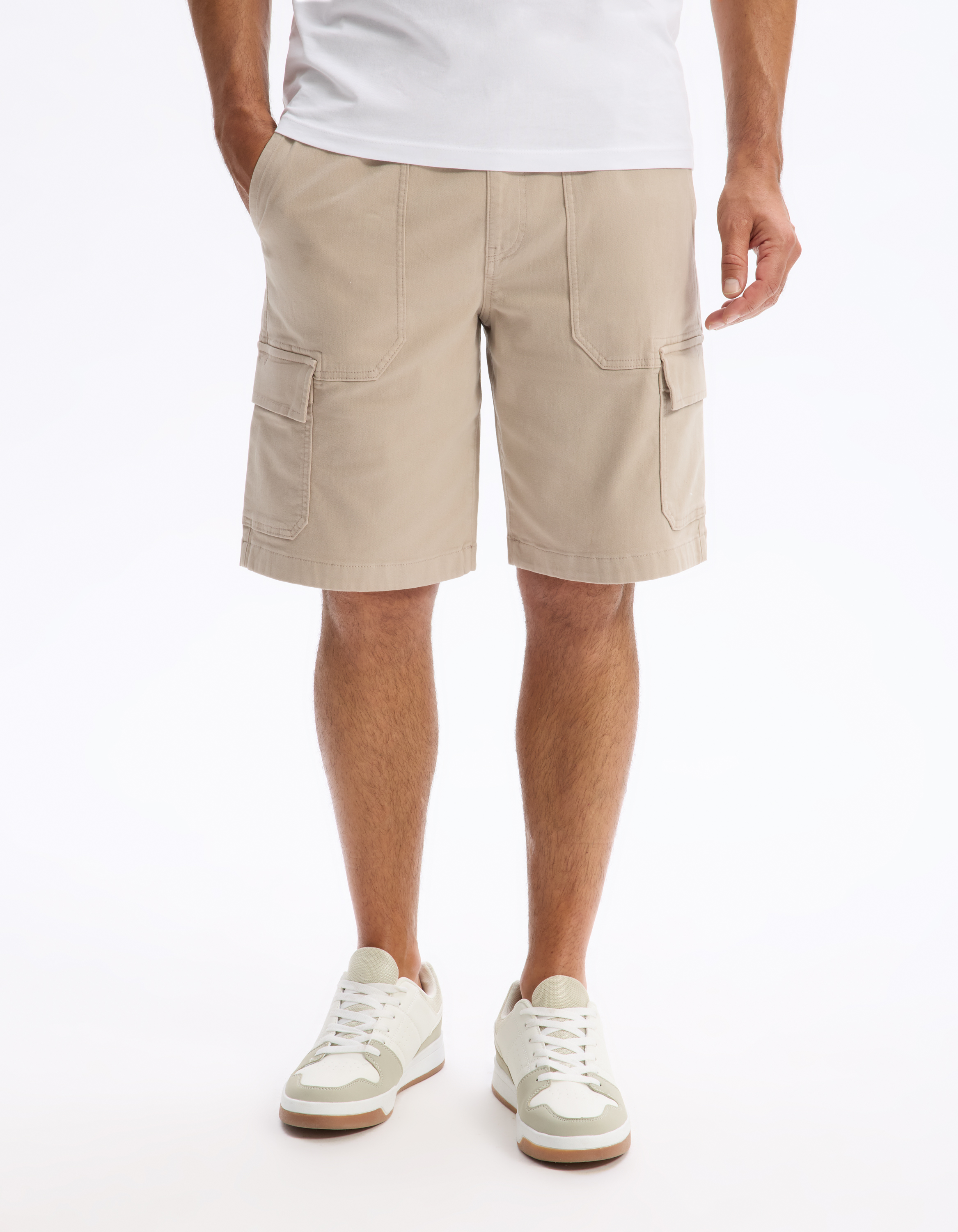 Bermuda cargo en coton stretch - camaieu - Modalova