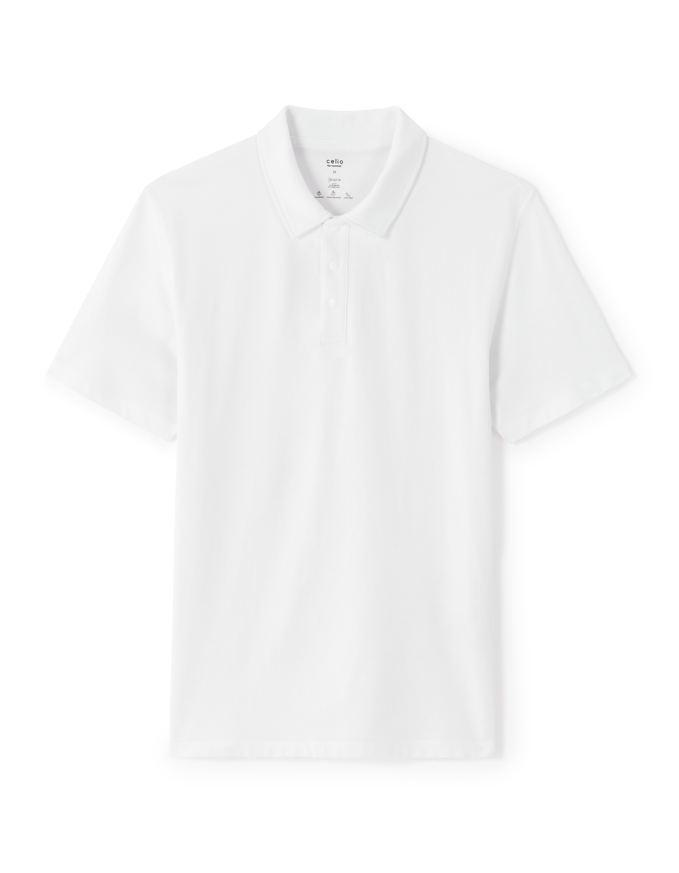 Polo boxy coton mélangé - blanc