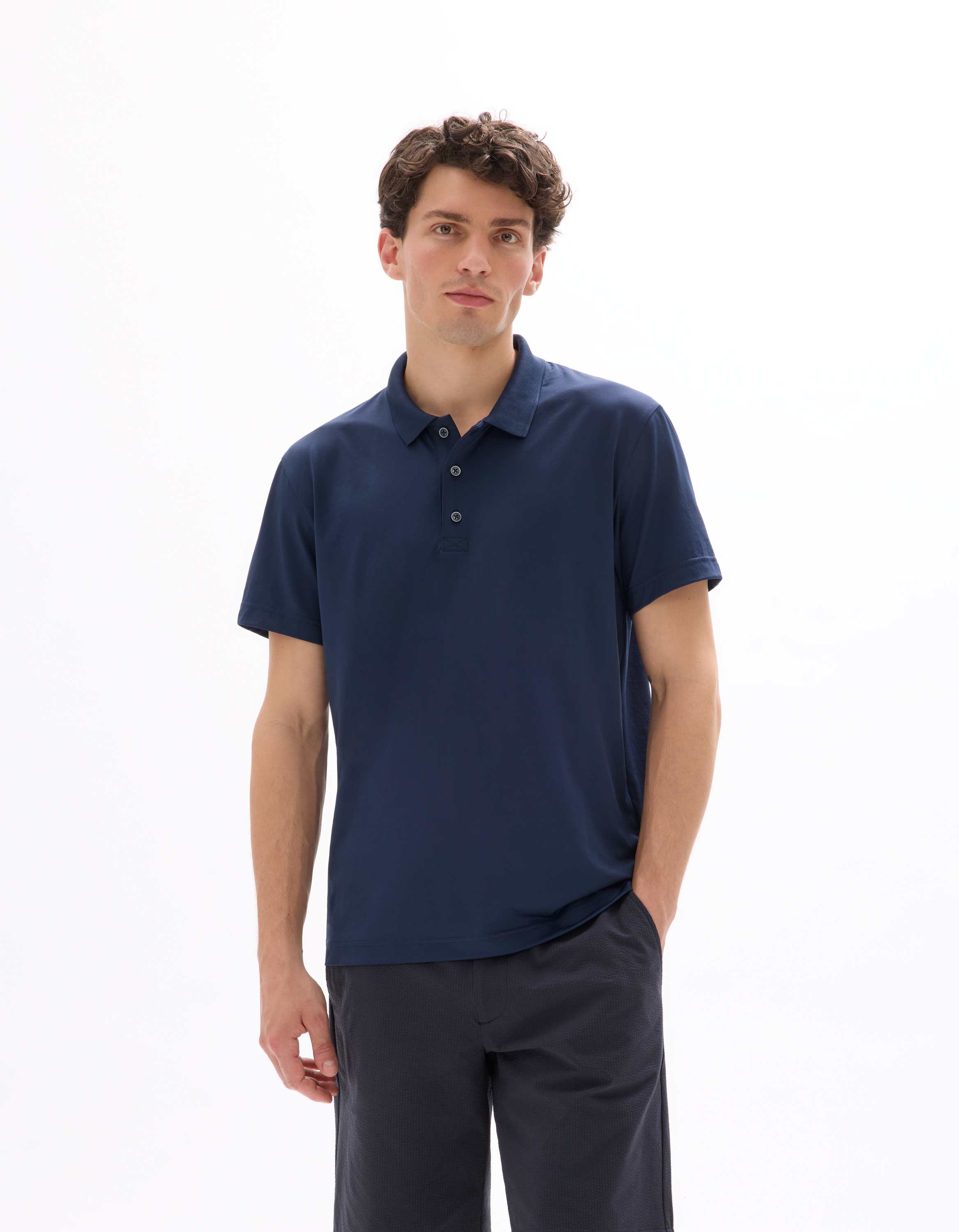 Polo regular matière technique - marine - camaieu - Modalova