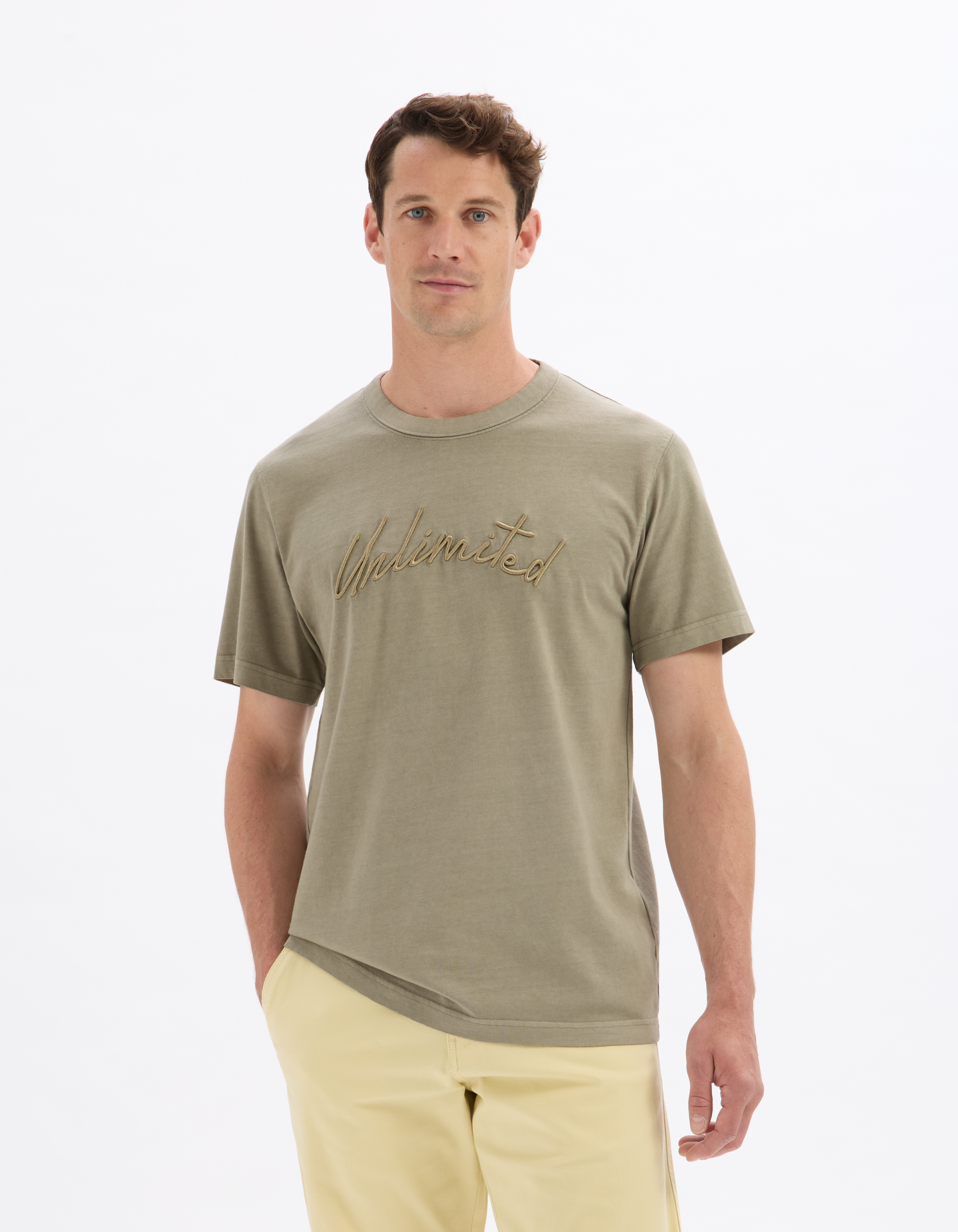 T-shirt boxy col rond 100% coton - camaieu - Modalova