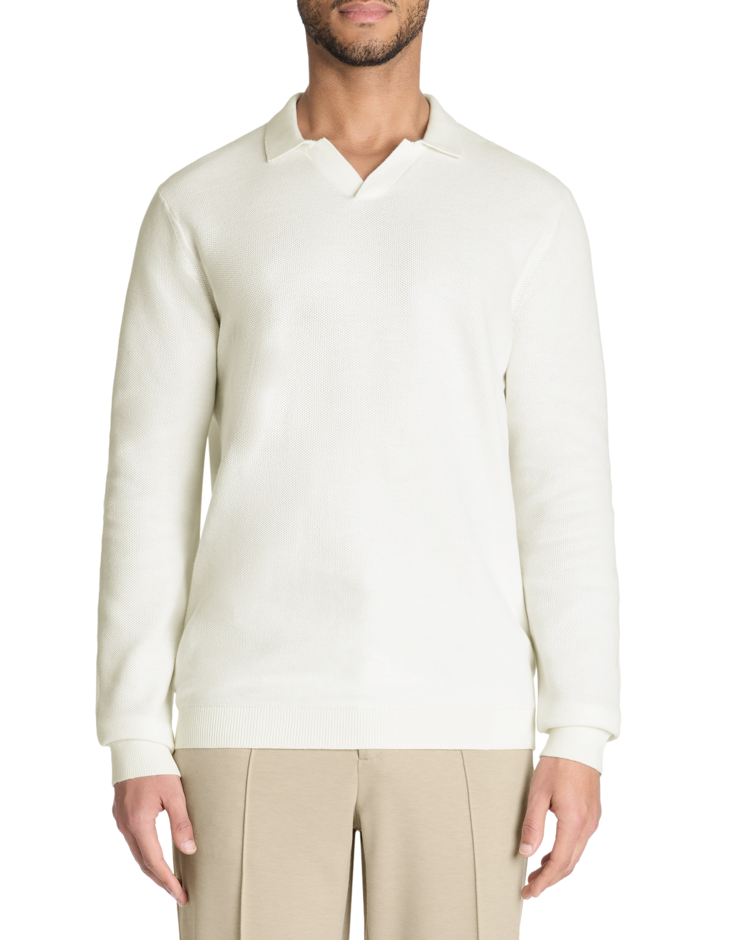 Pull col requin 100% coton - beige - camaieu - Modalova