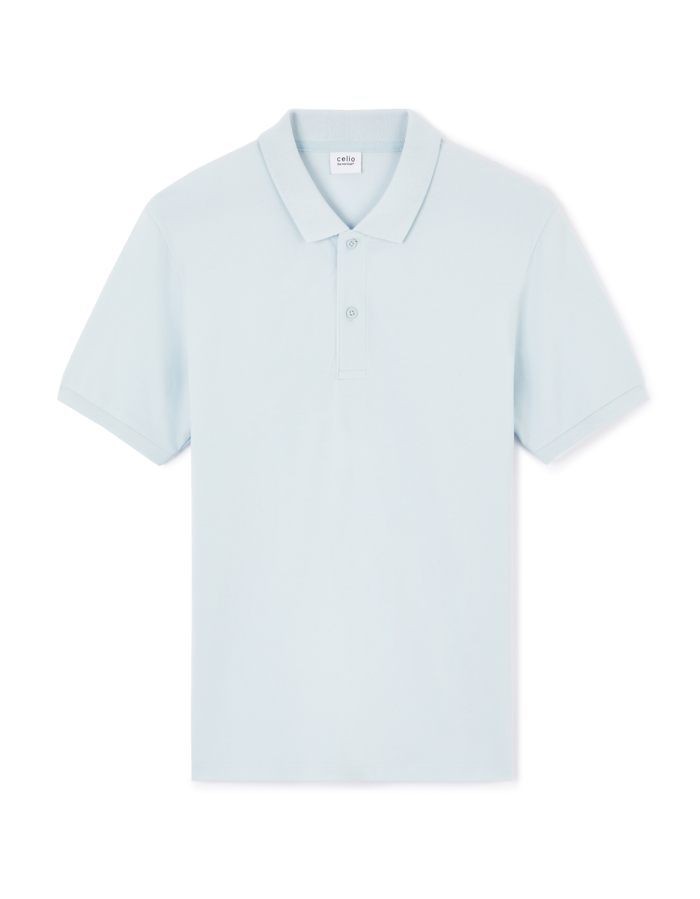 Polo piqué straight 100% coton - bleu clair