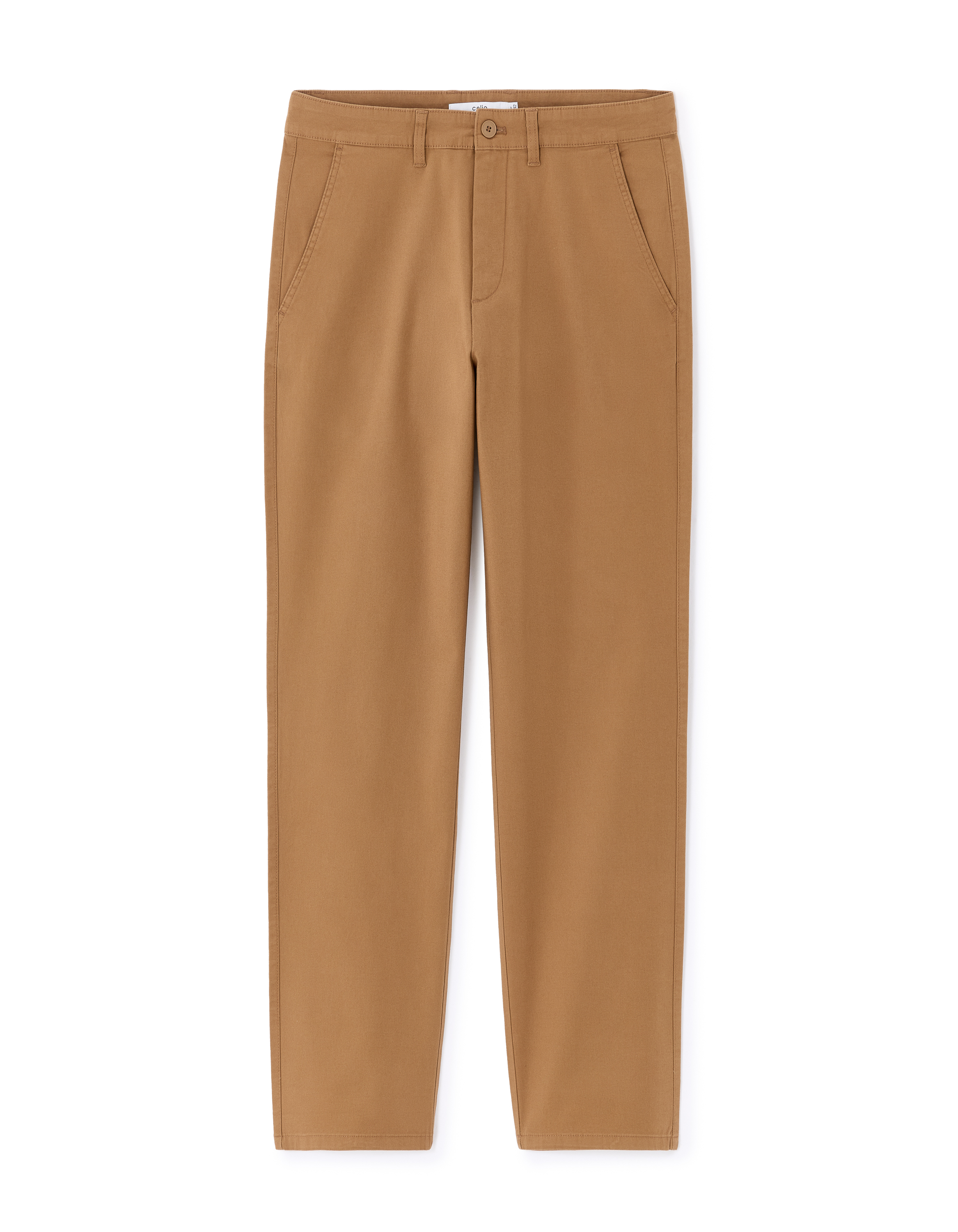 Chino regular 100% coton stretch - marron
