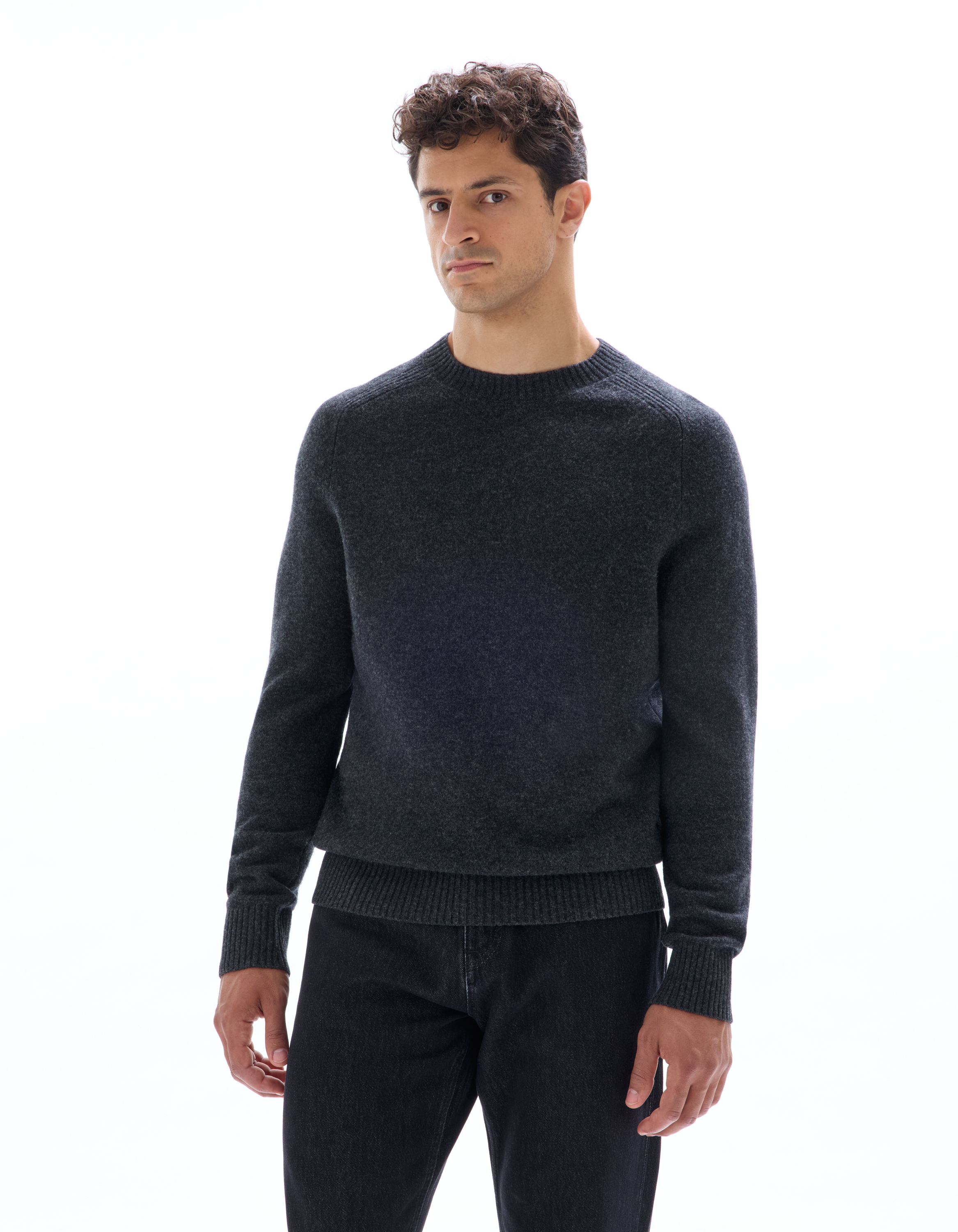 Pull col rond 100% laine d'agneau - camaieu - Modalova