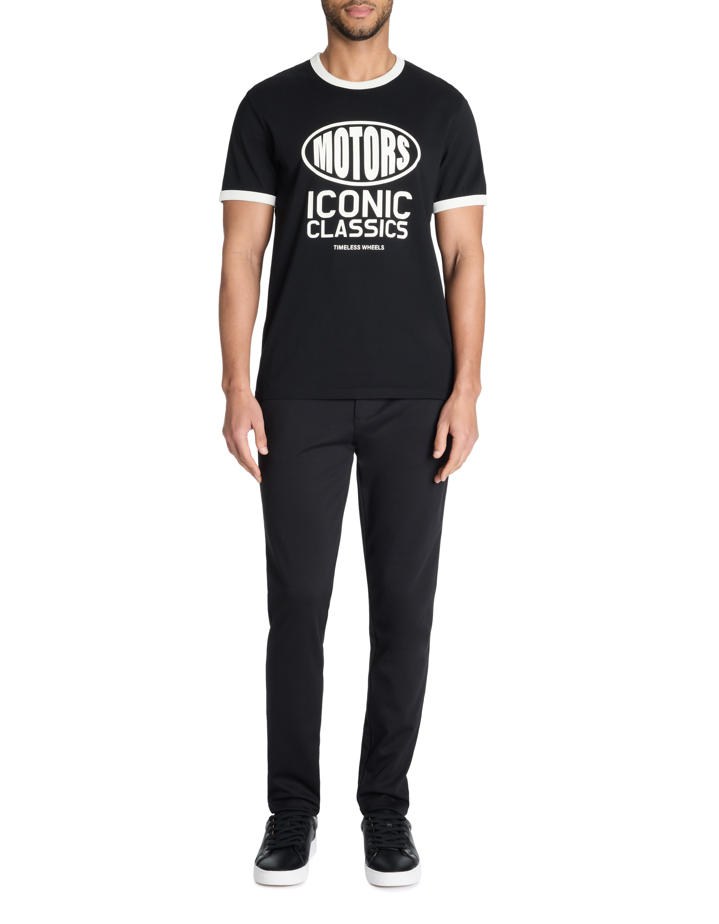 T-shirt straight col rond 100% coton - camaieu - Modalova
