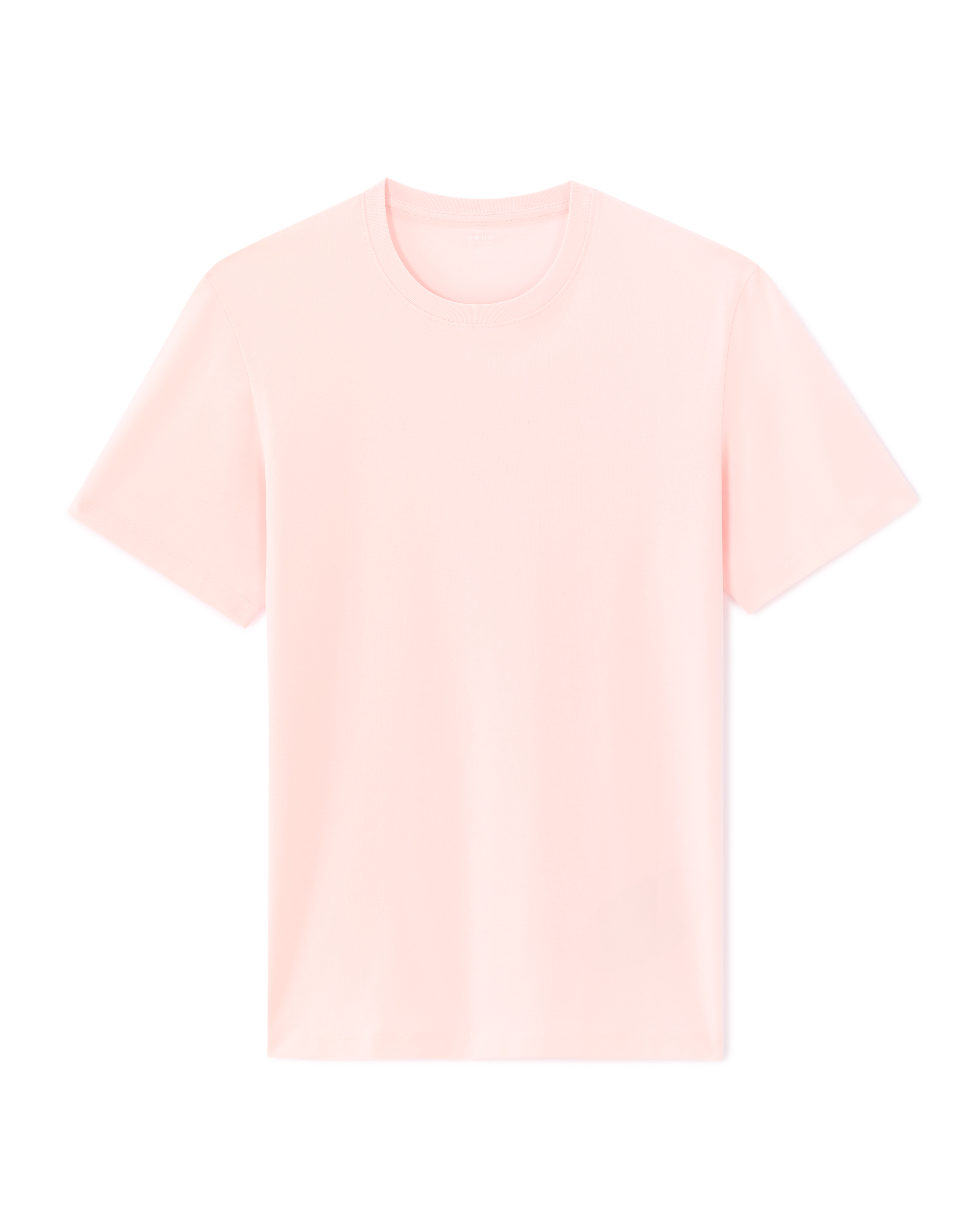 T-shirt regular col rond 100% coton - rose