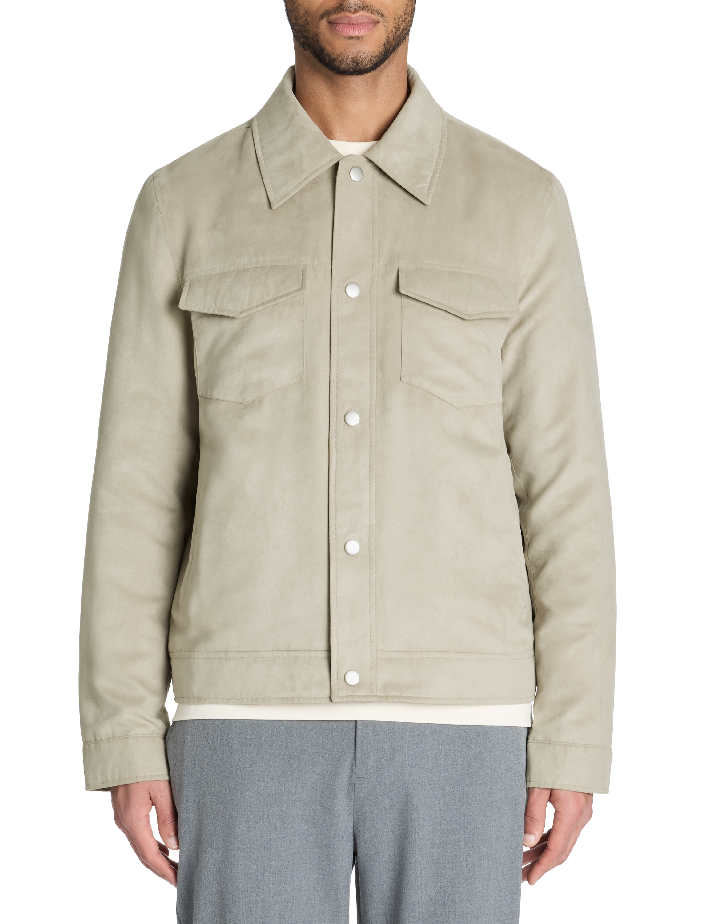 Veste col chemise - beige - camaieu - Modalova