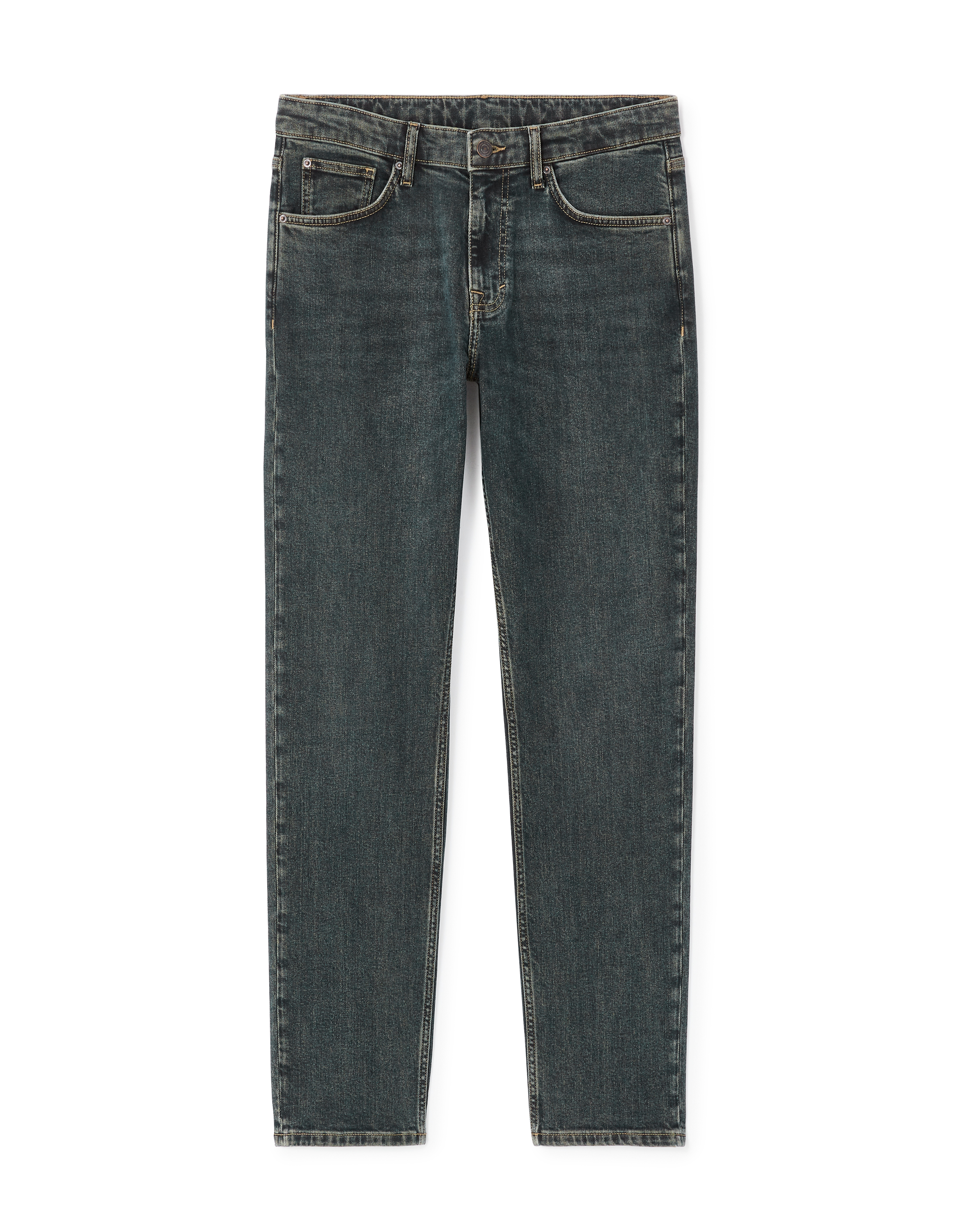 Jean straight coton stretch - bleu moyen