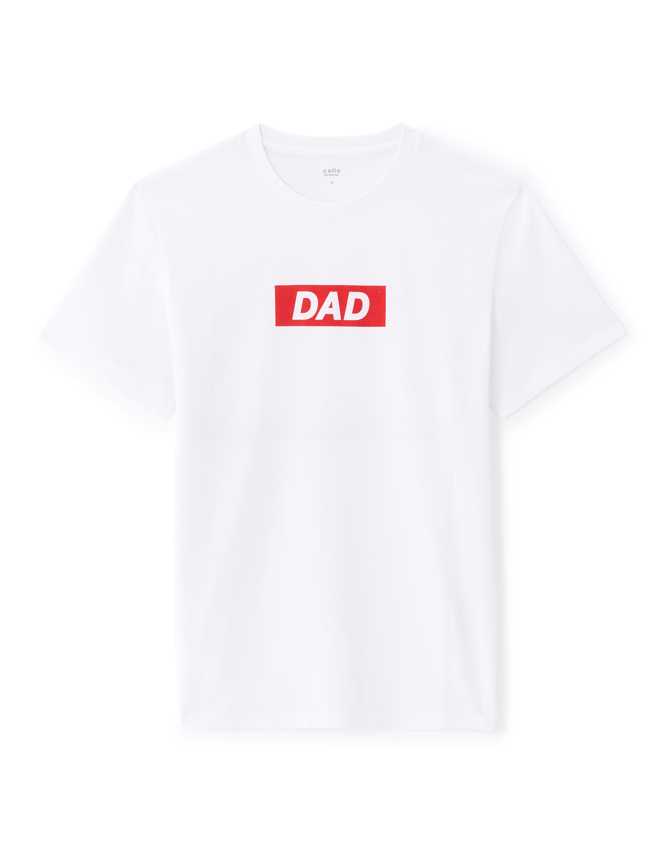 T-shirt straight col rond 100% coton - blanc