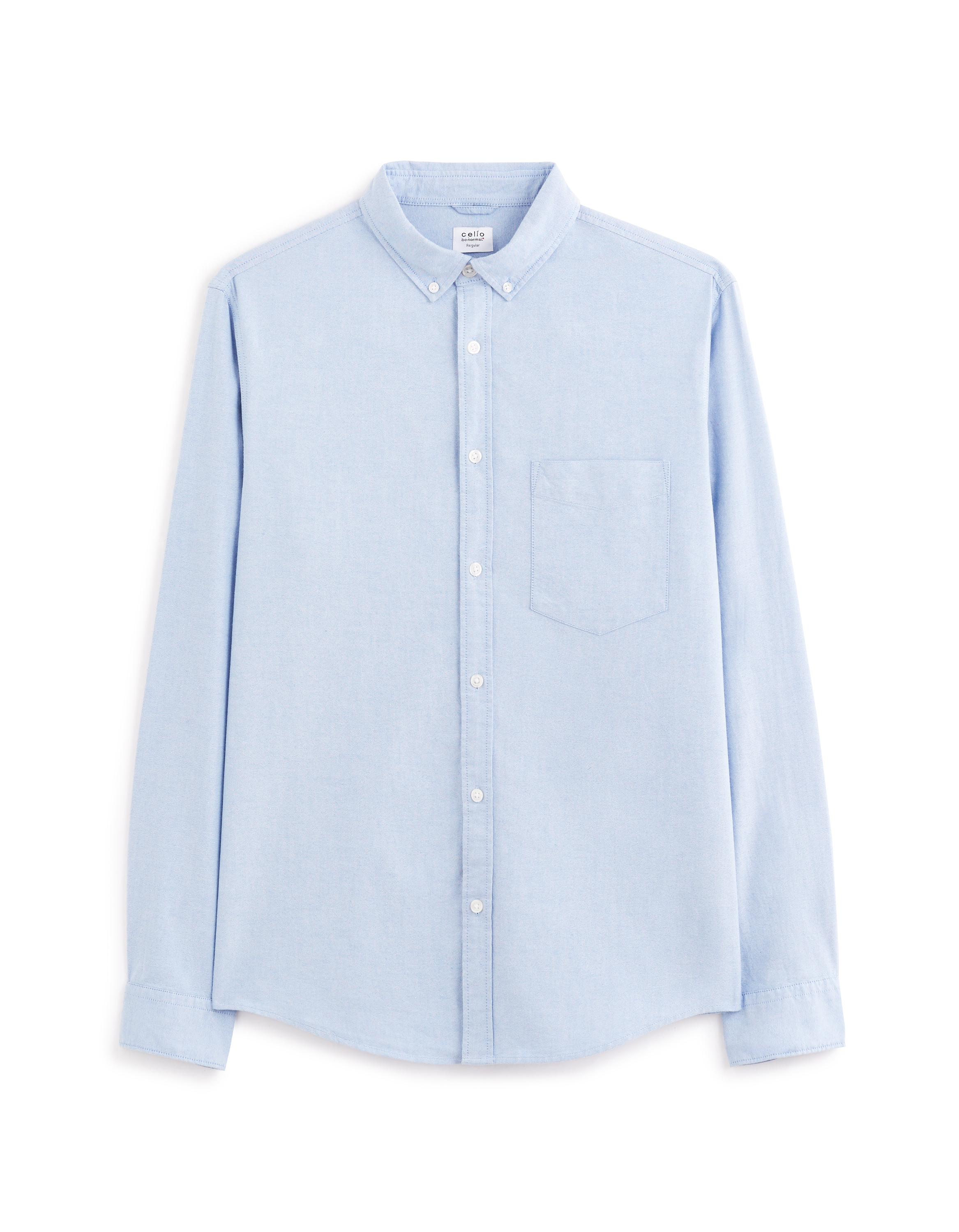 Chemise regular 100% coton oxford - bleu ciel