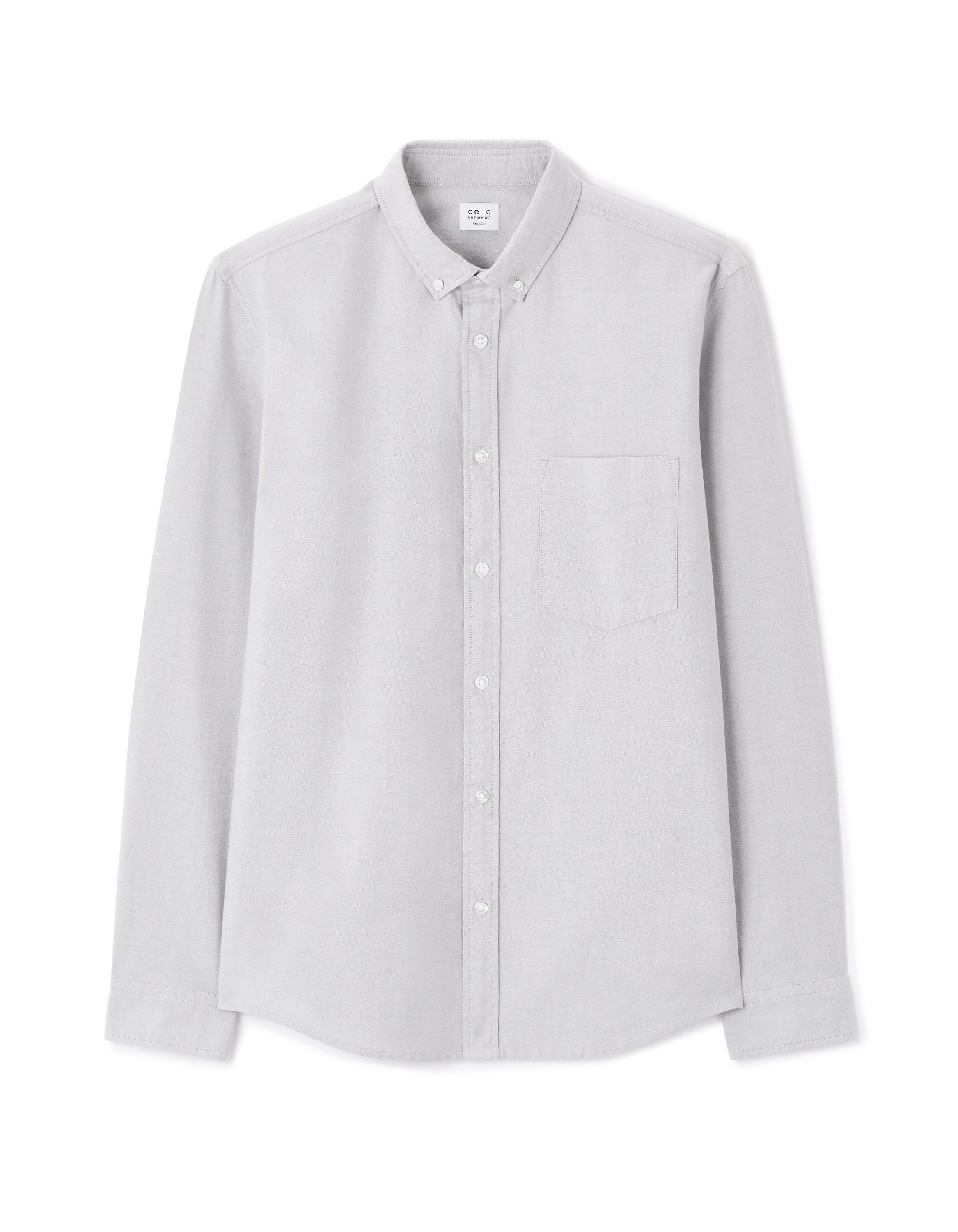 Chemise regular 100% coton oxford - gris myen