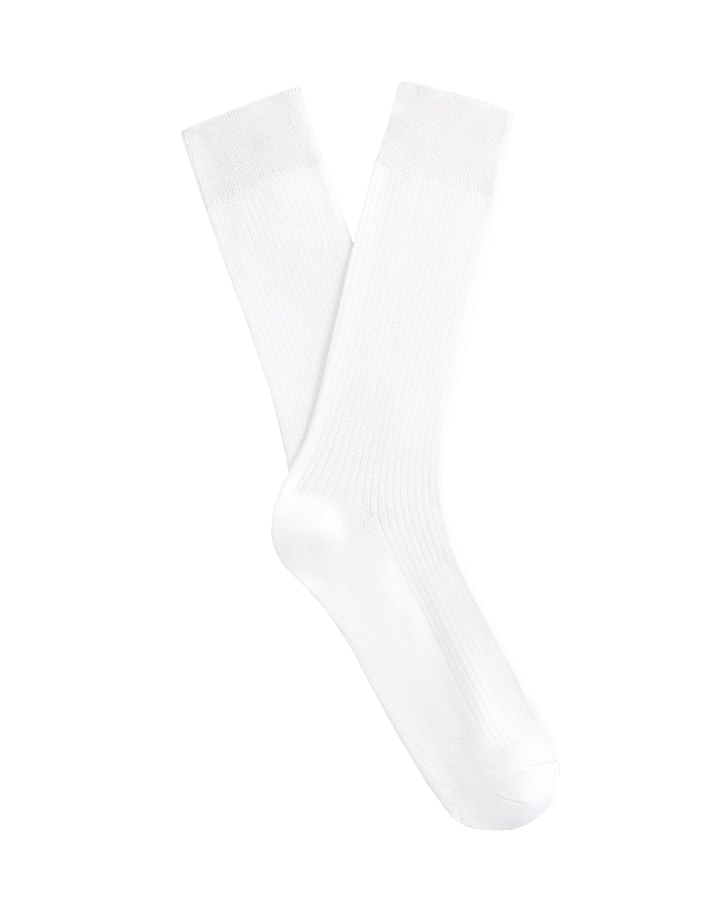 Chaussettes hautes coton - blanc