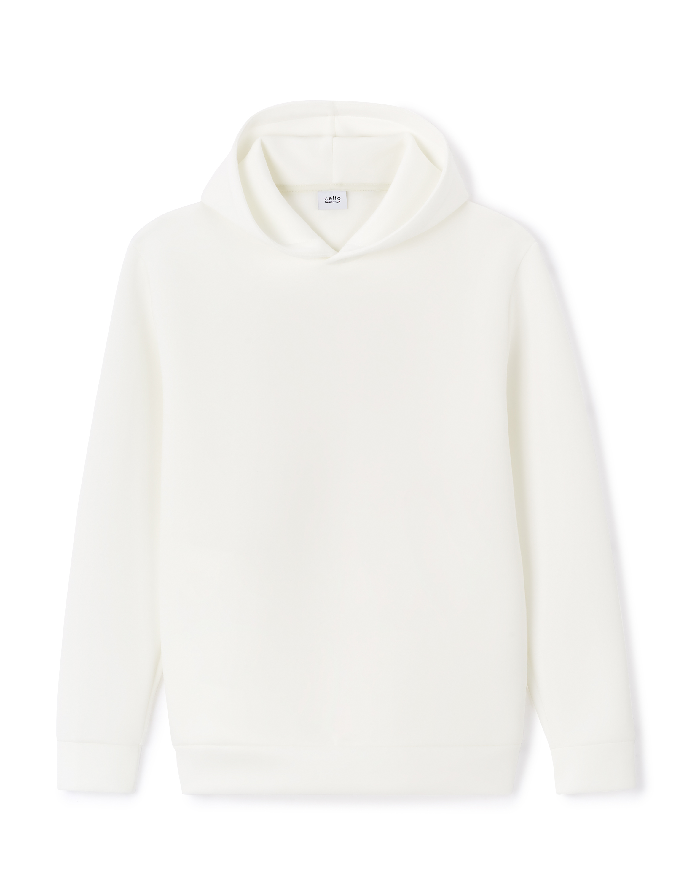 Sweat oversize capuche stretch - blanc