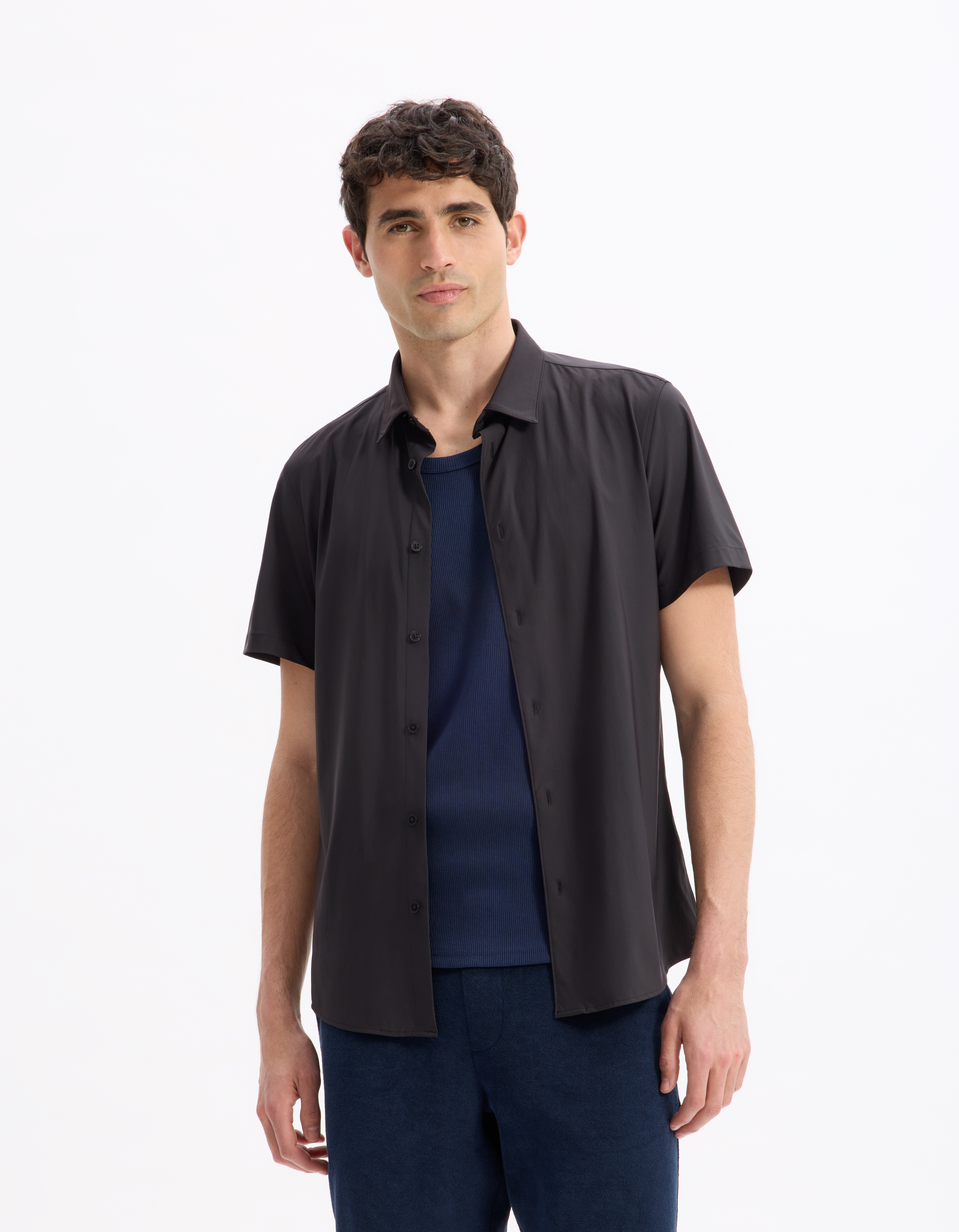 Chemisette slim stretch - noir - camaieu - Modalova