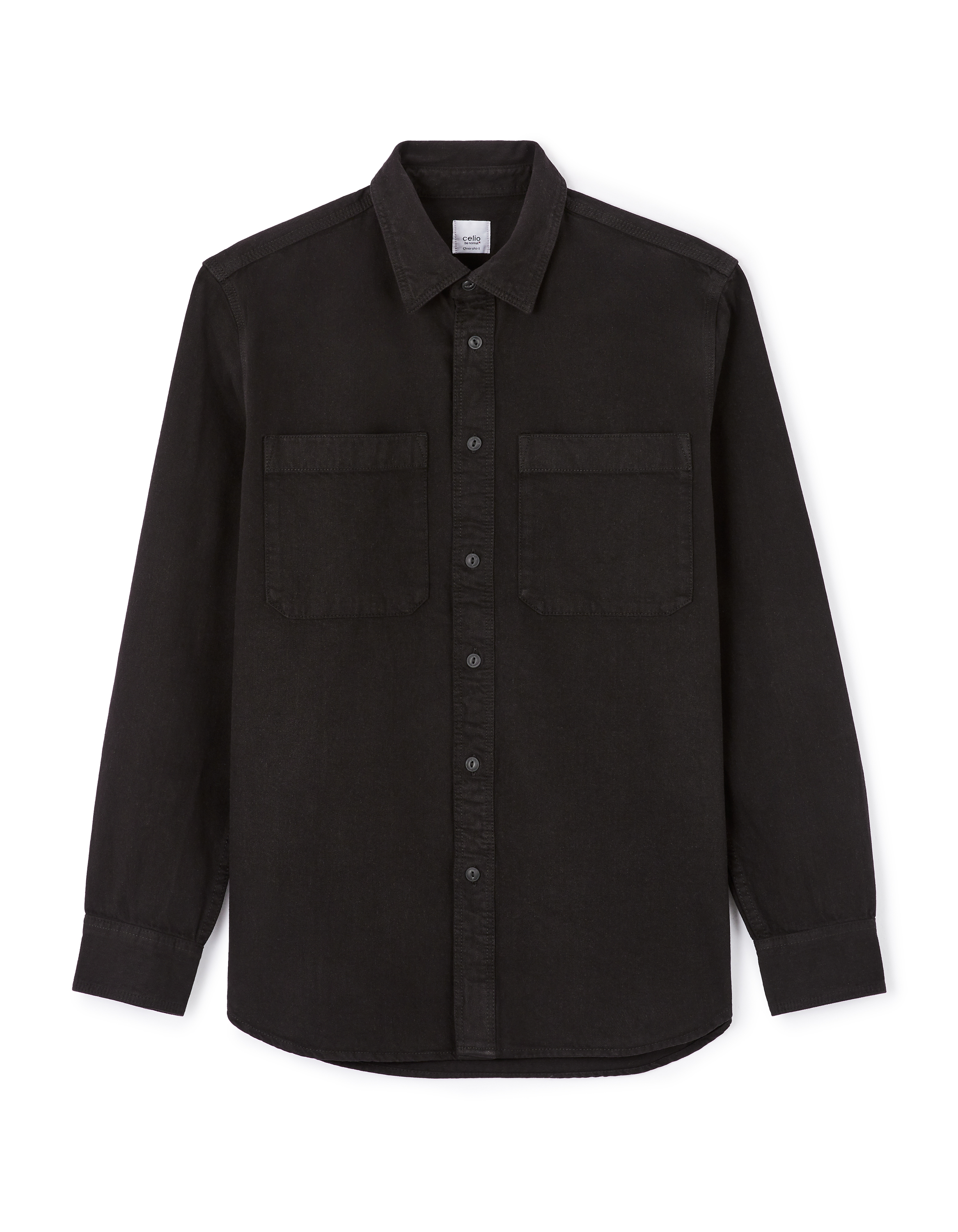 Surchemise teint en pièce 100% coton - noir