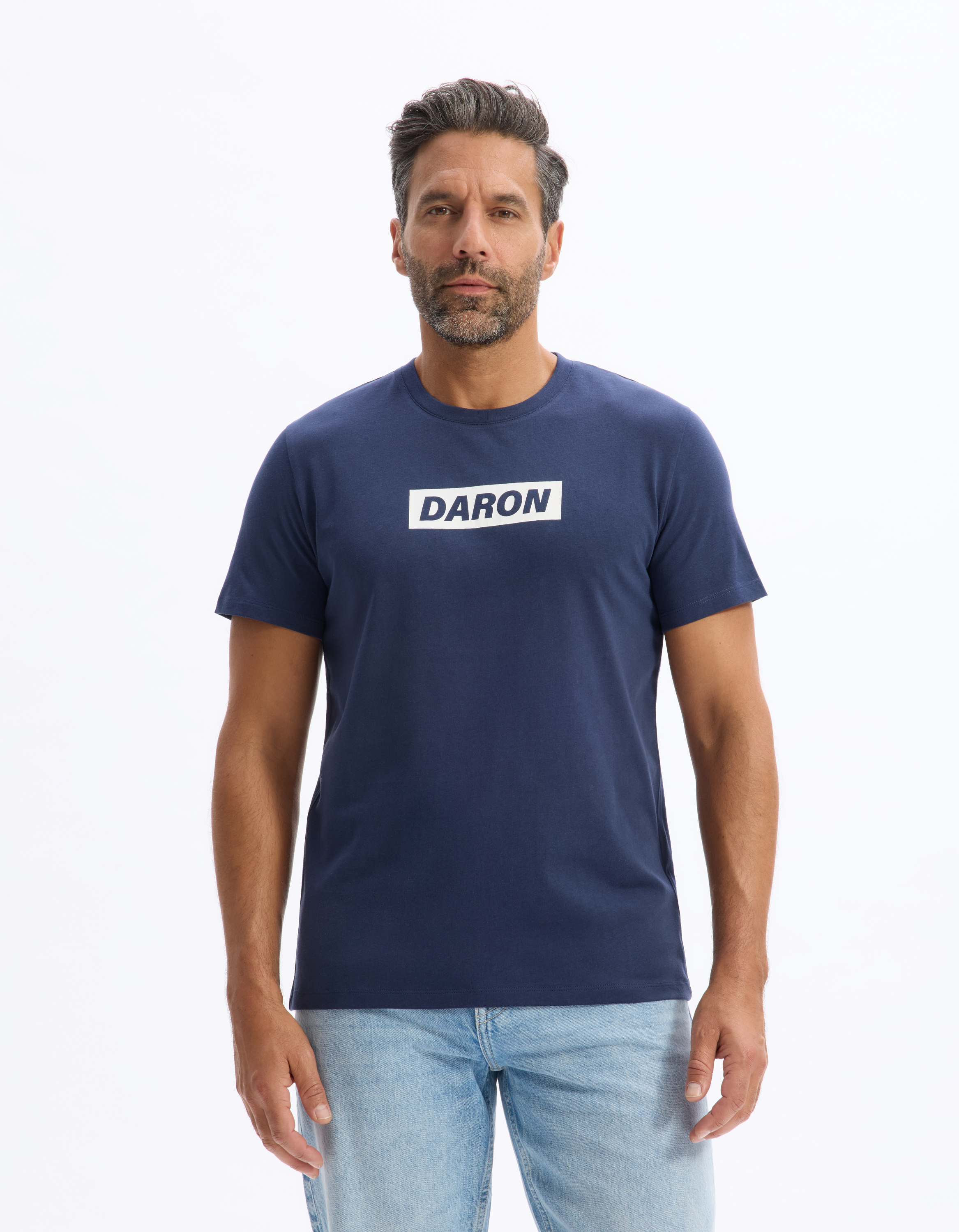 T-shirt Daron - marine et blanc - camaieu - Modalova