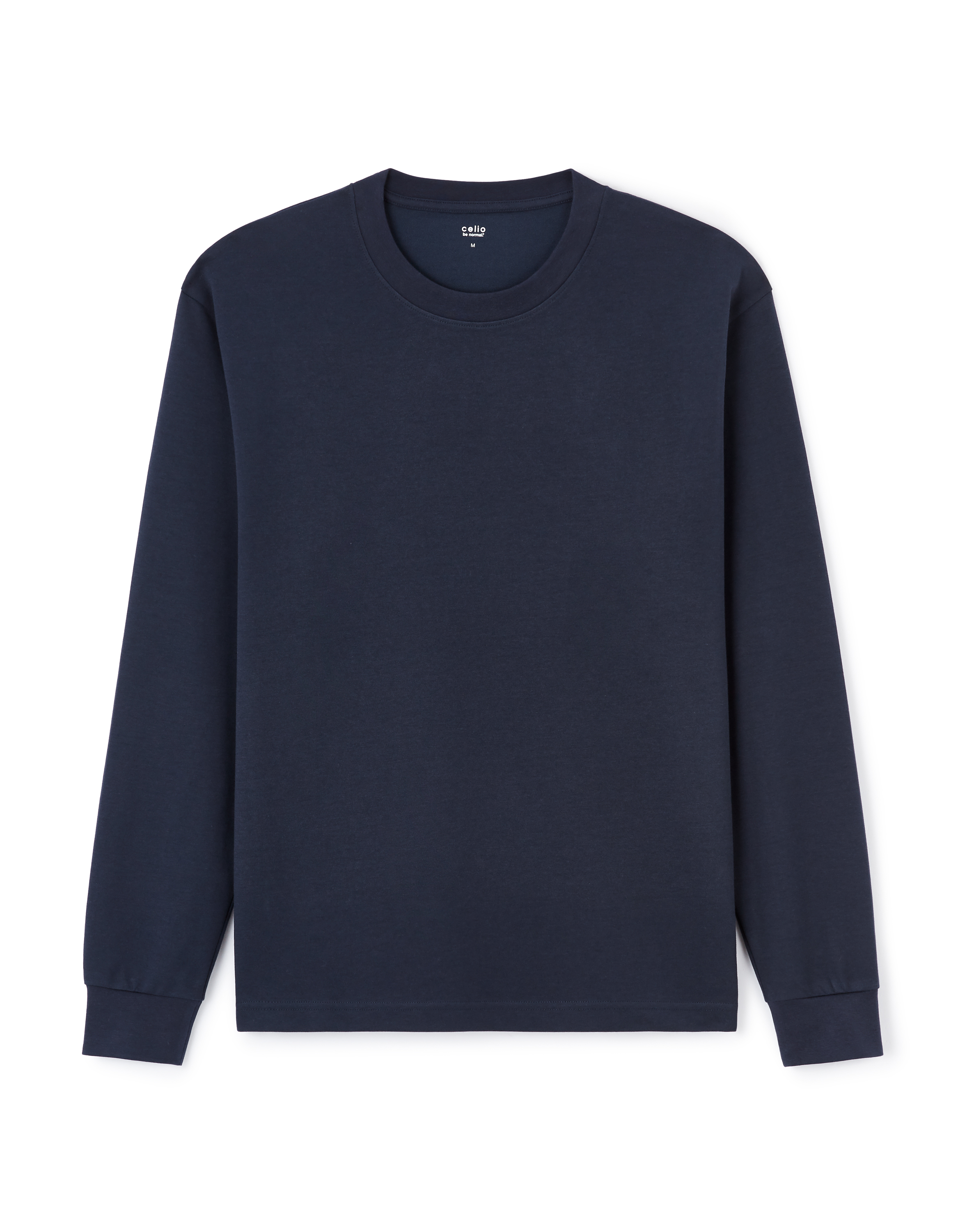 T-shirt relaxed manches longues - marine