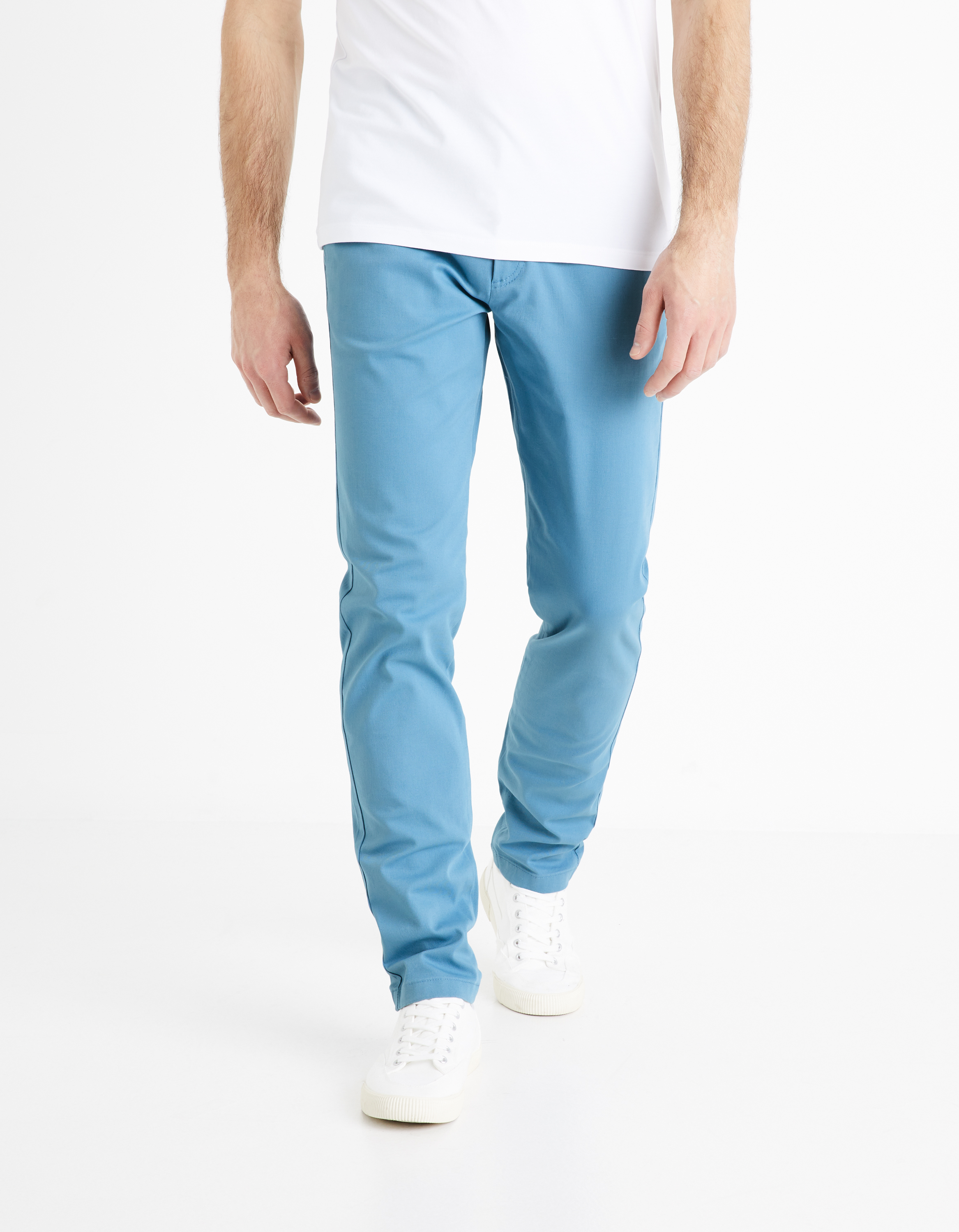 Pantalon chino slim coton stretch - camaieu - Modalova