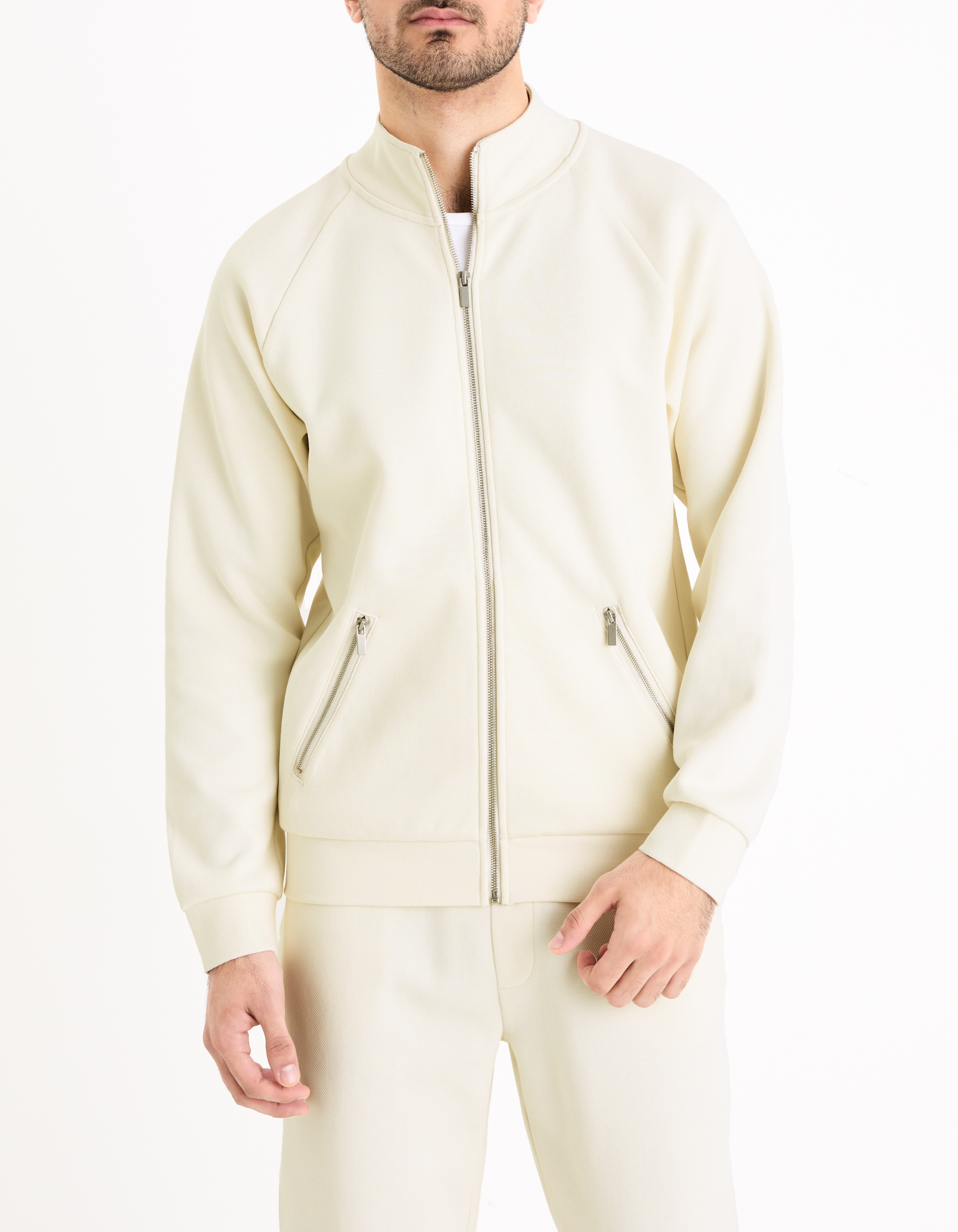 Veste zippée à col montant - camaieu - Modalova