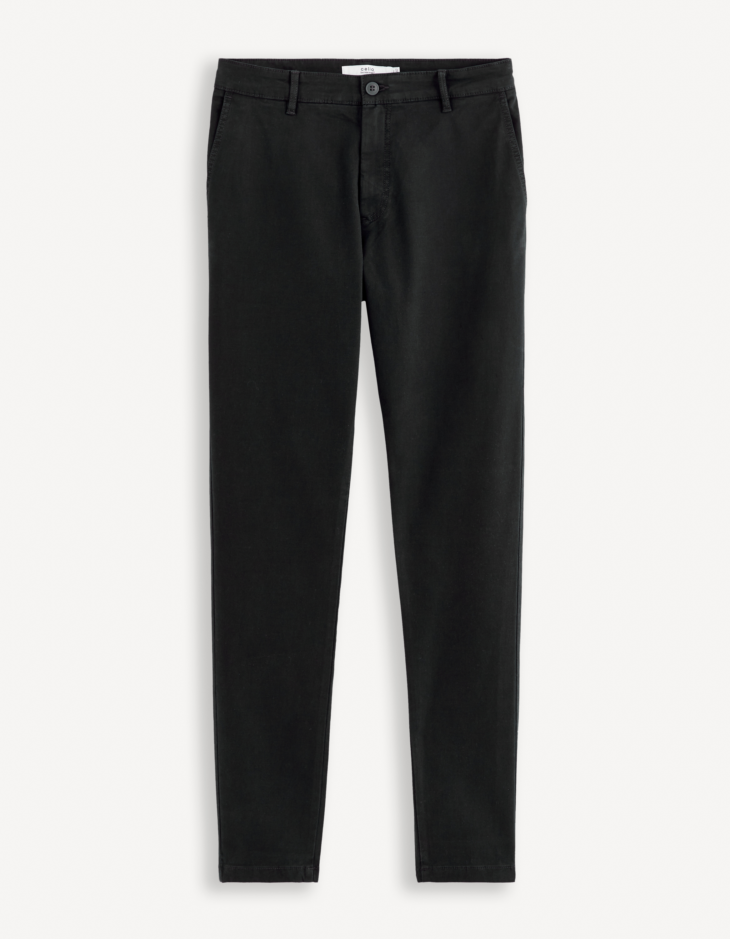 Pantalon chino skinny en coton stretch - noir
