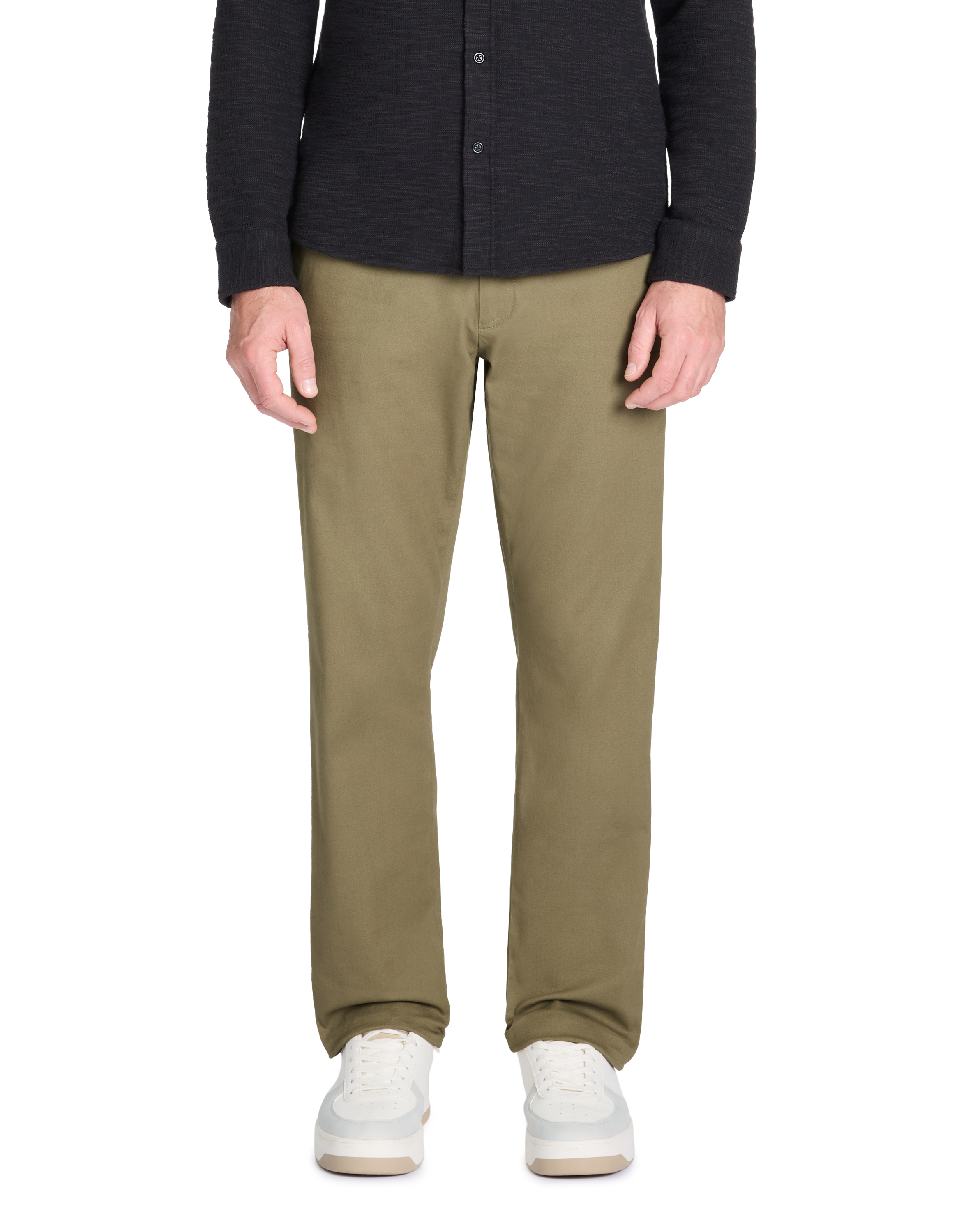 Pantalon chino straight coton stretch - camaieu - Modalova