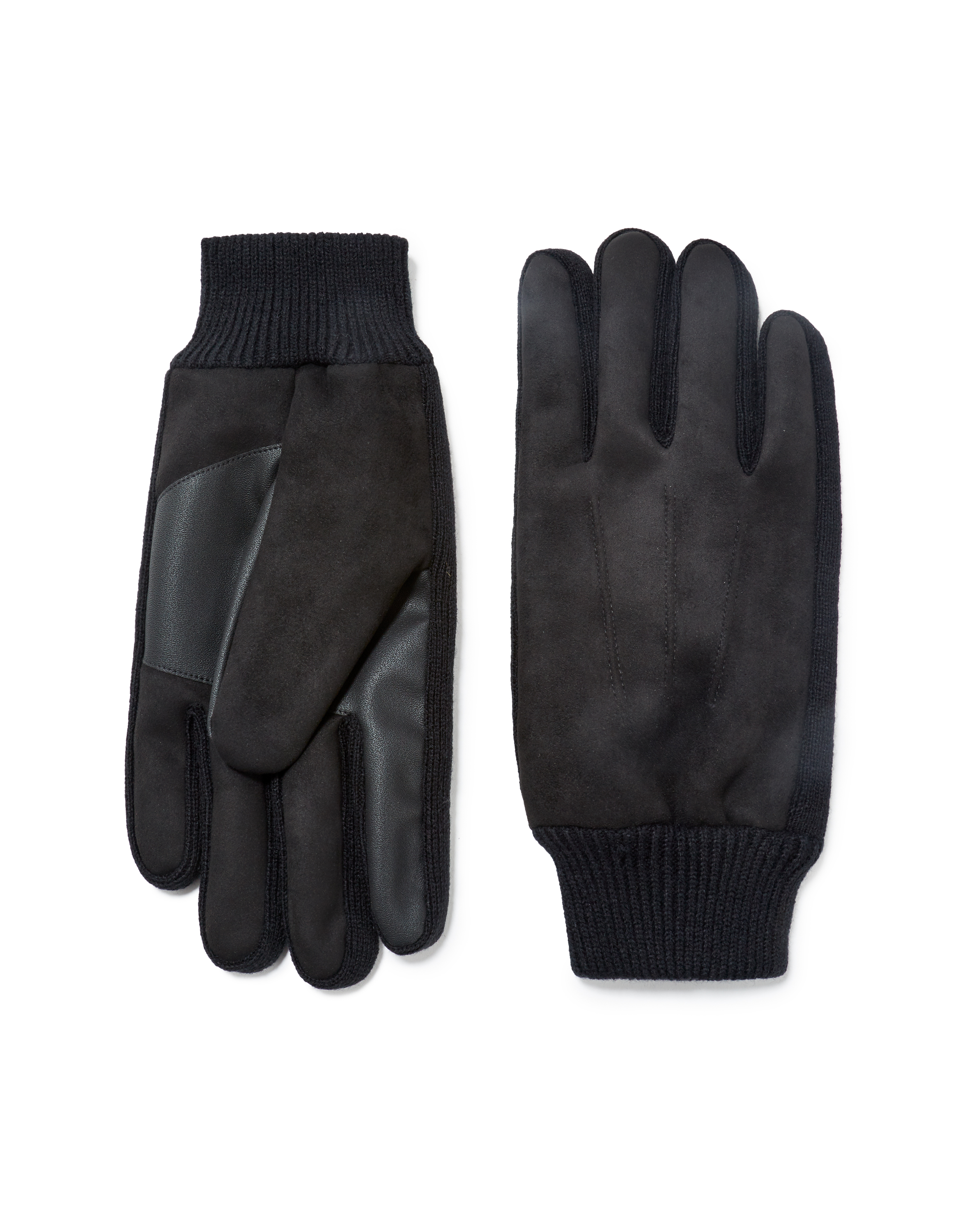 Gants effet daim - noir