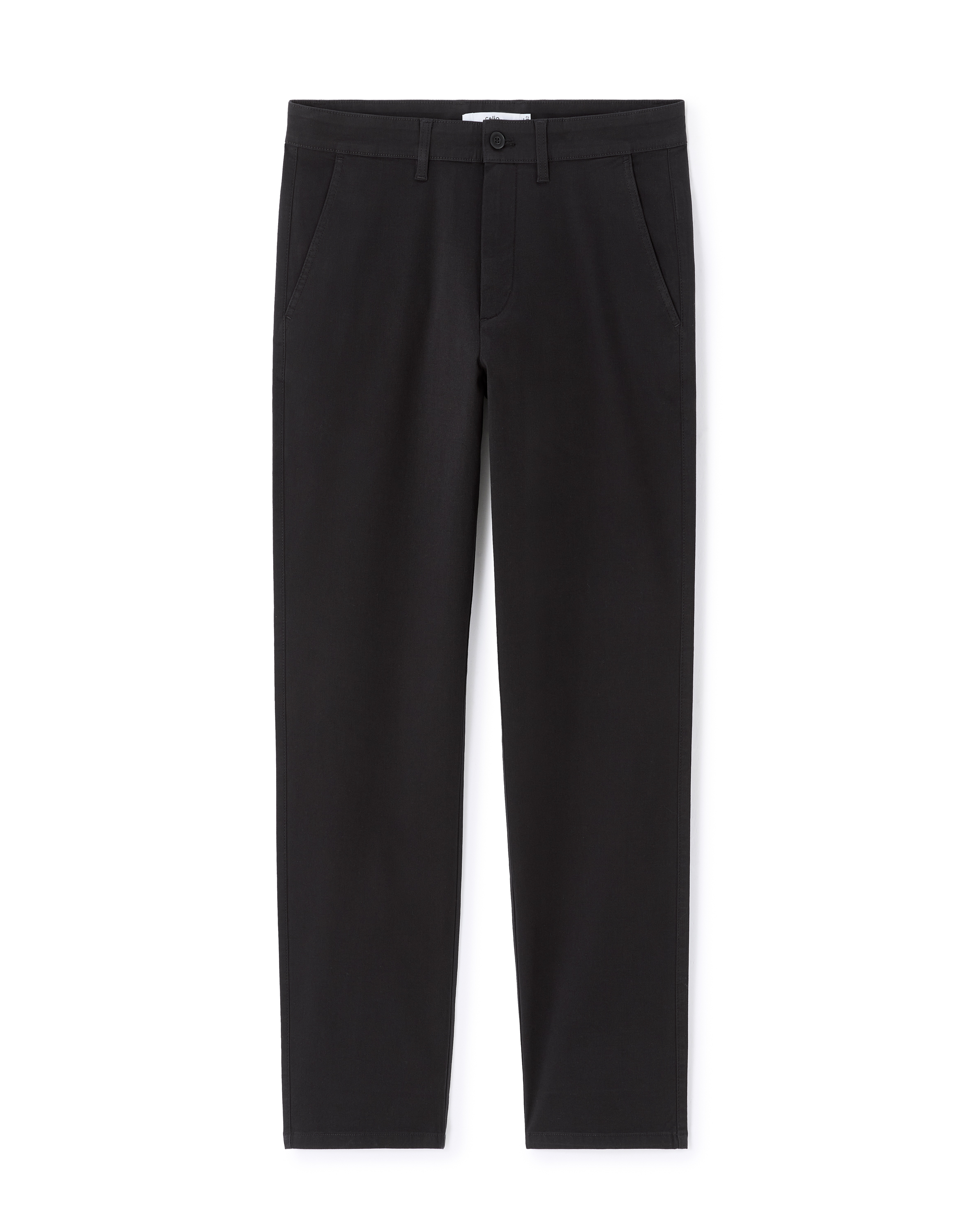 Chino regular 100% coton stretch - noir