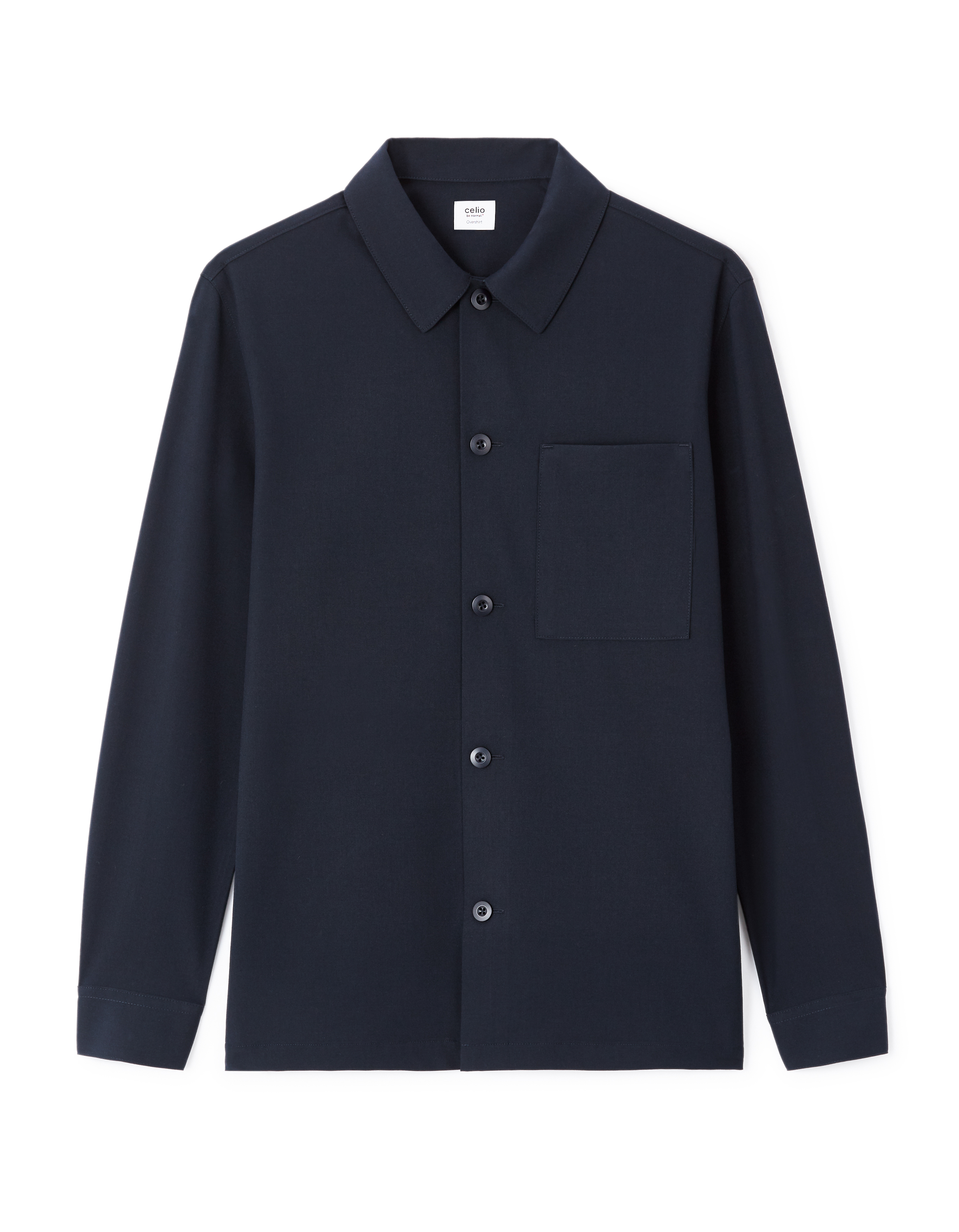 Surchemise stretch 1 poche - marine