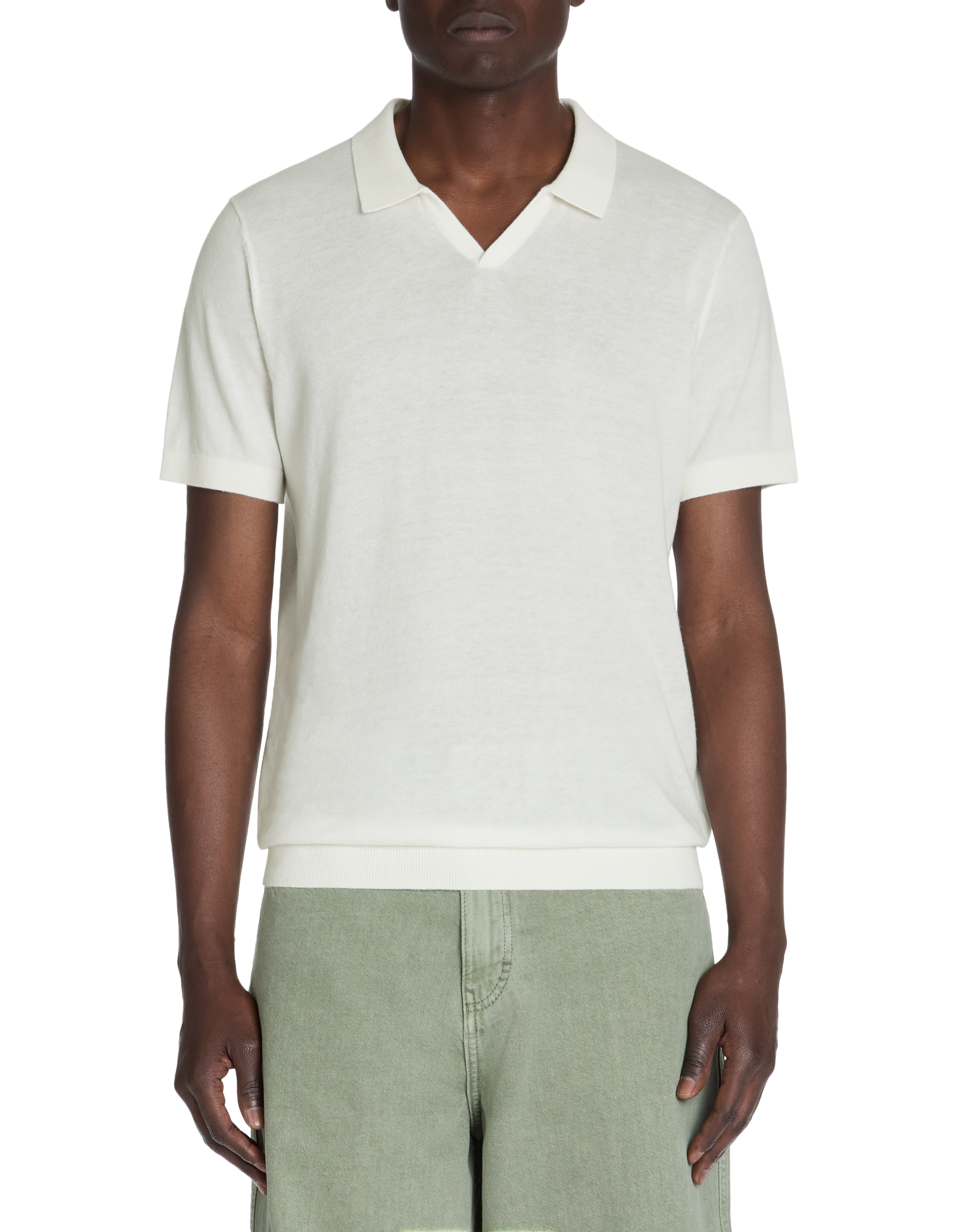 Polo slim en maille 100% coton - beige - camaieu - Modalova