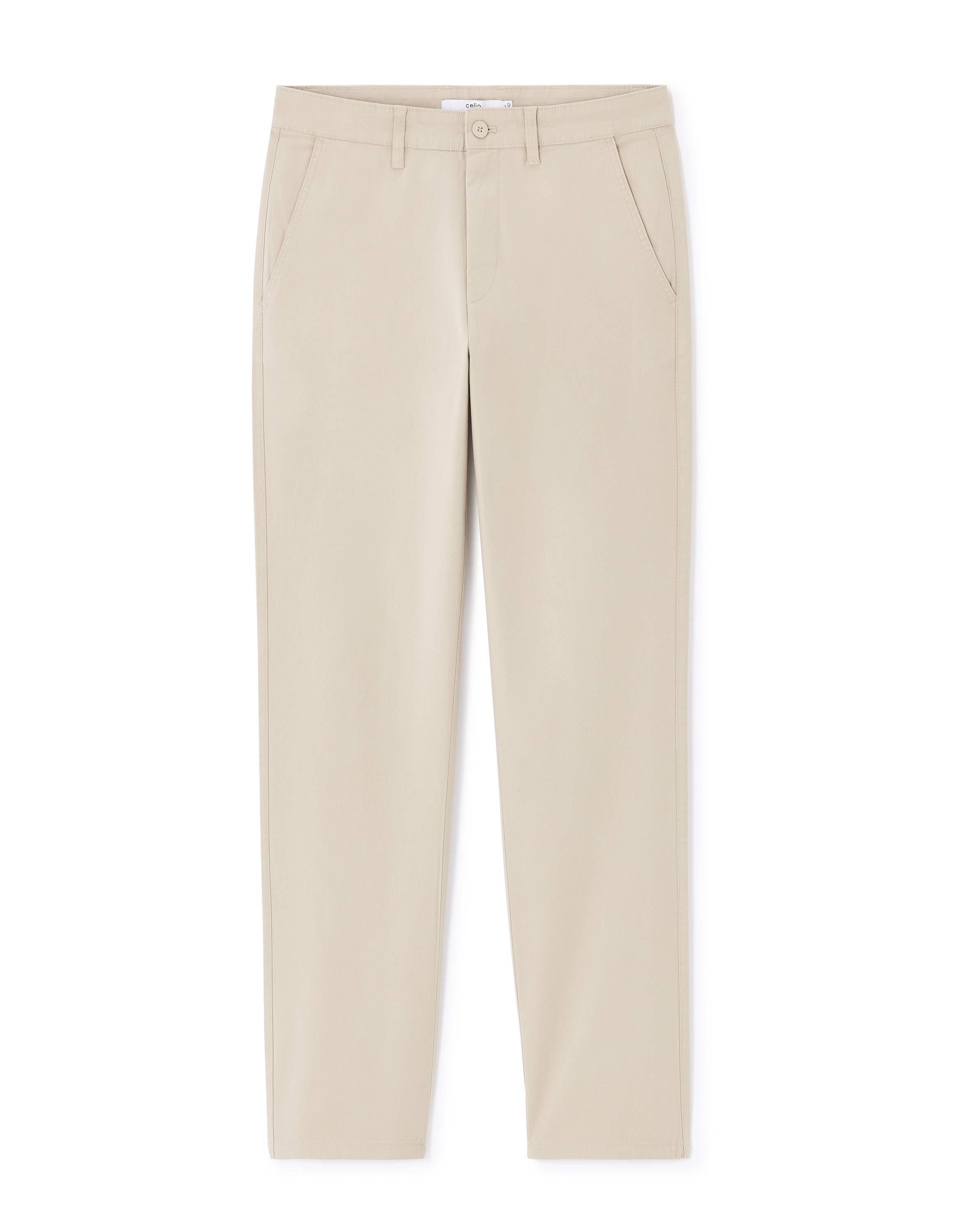 Chino regular 100% coton stretch - beige