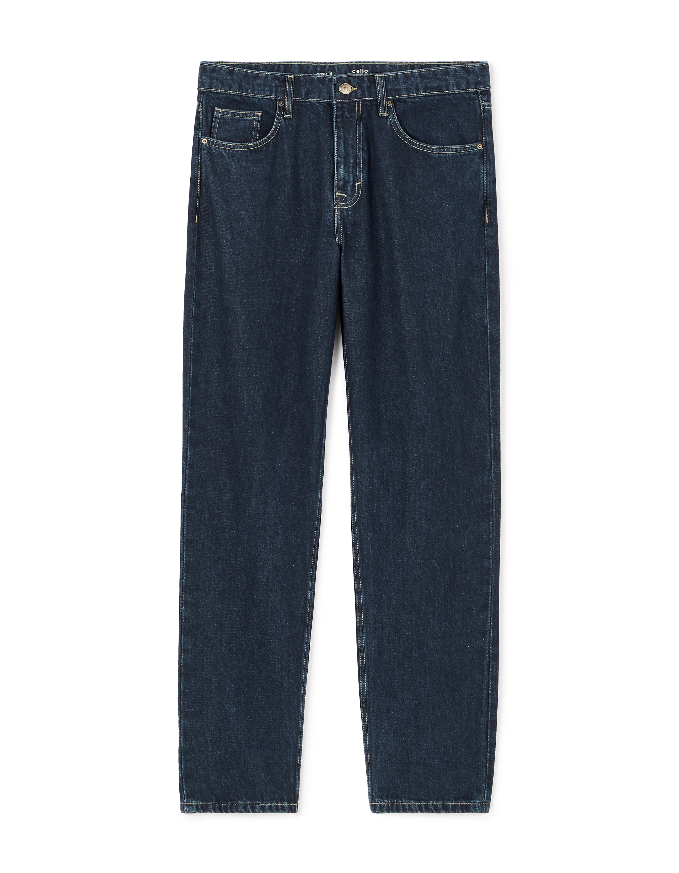 Jean loose 100% coton - bleu foncé