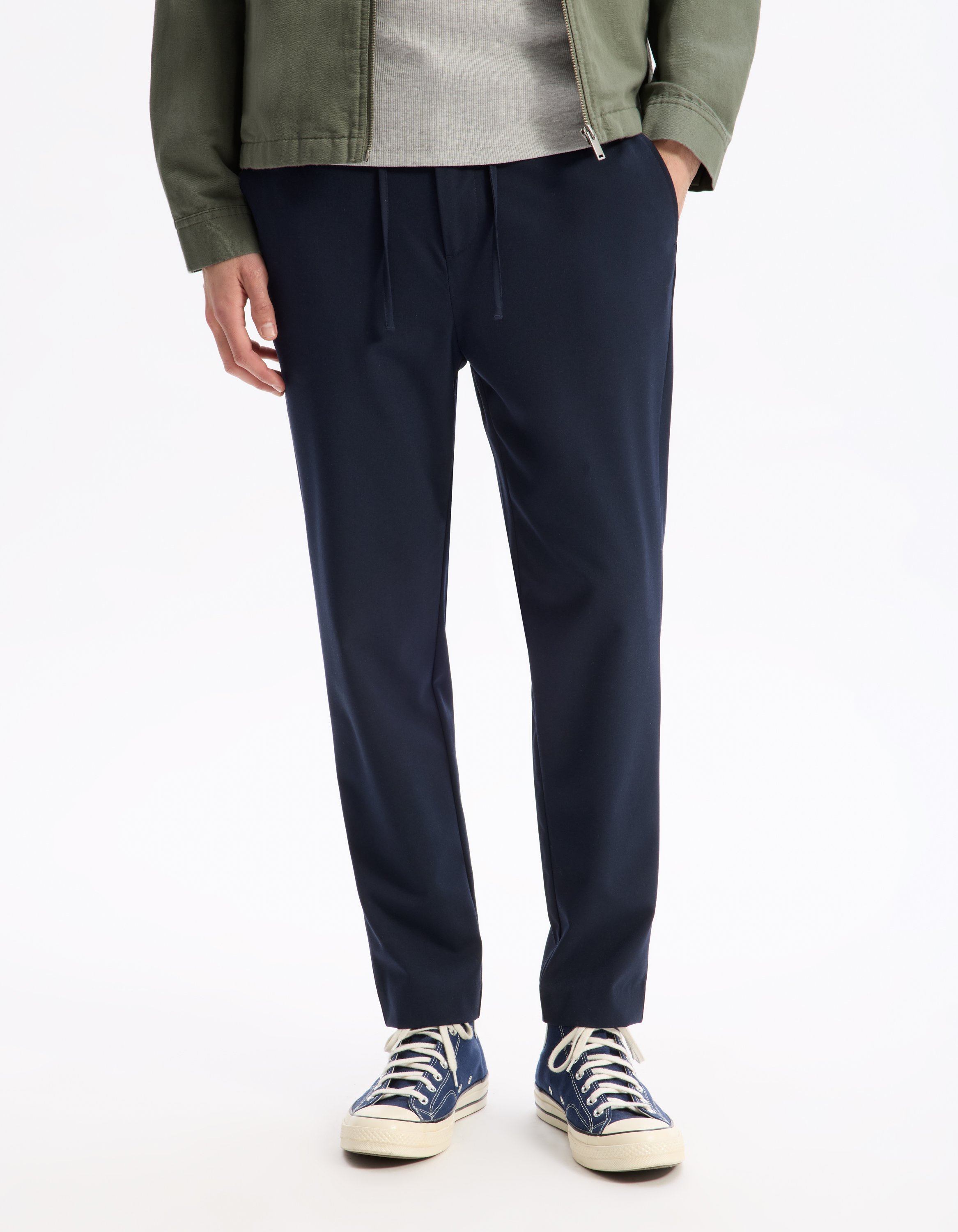 Pantalon 24H slim - marine - camaieu - Modalova