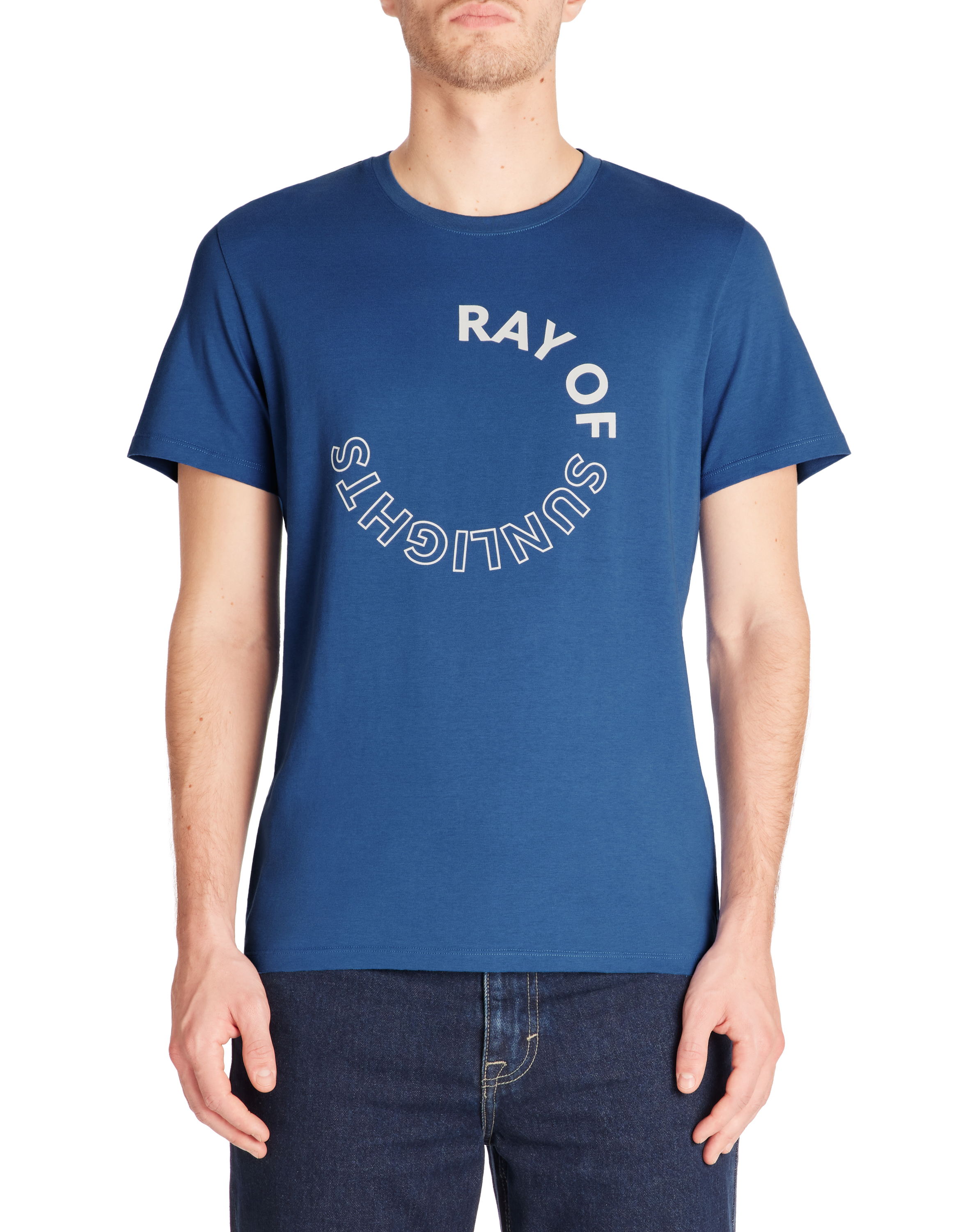 T-shirt regular col rond 100% coton - camaieu - Modalova