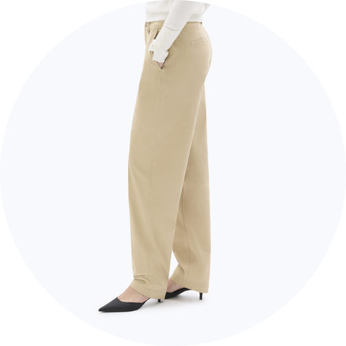 Pantalon Lee Femme Taille 16 Beige – Coupe Décontractée Droite, UK 16 W34 L29, Coton, Occasion